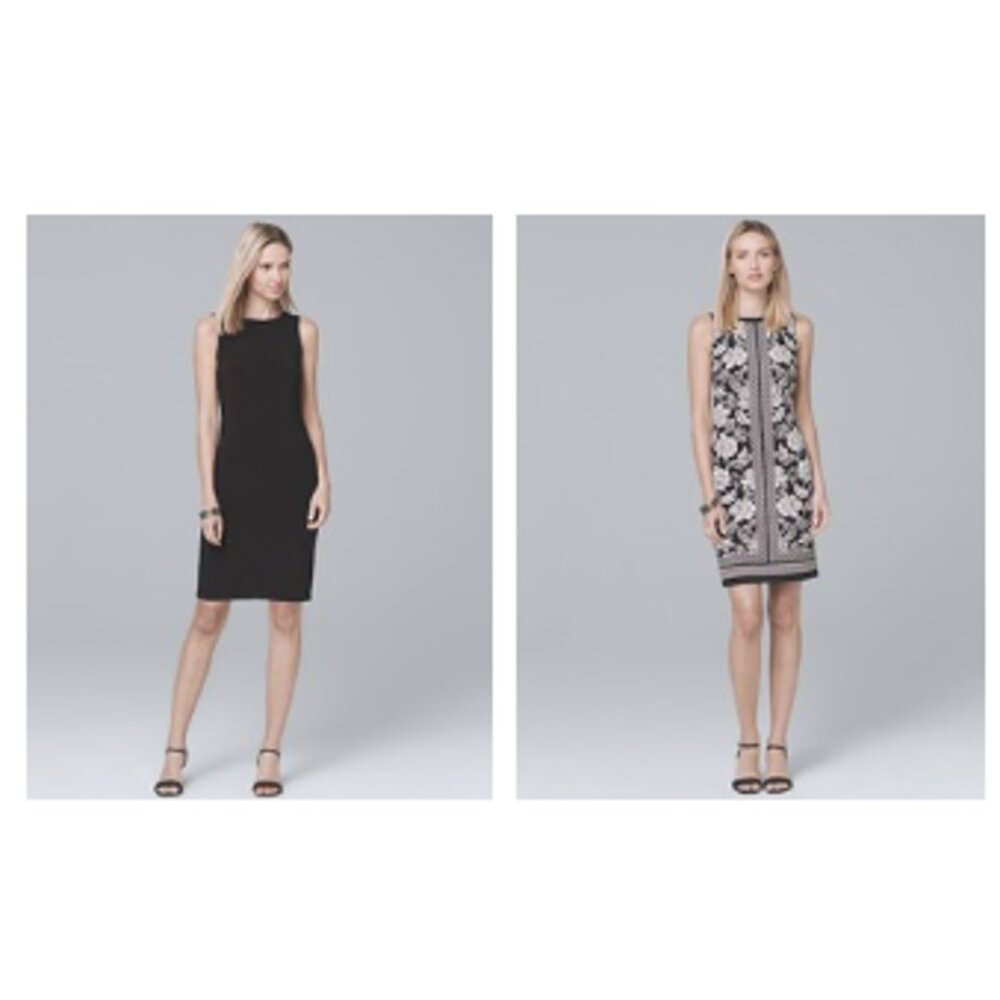 White House Black Market Reversible Floral Sheath Sleeveless Dress Size XS NWT